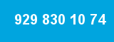 929 830 10 74 929 830 10 74